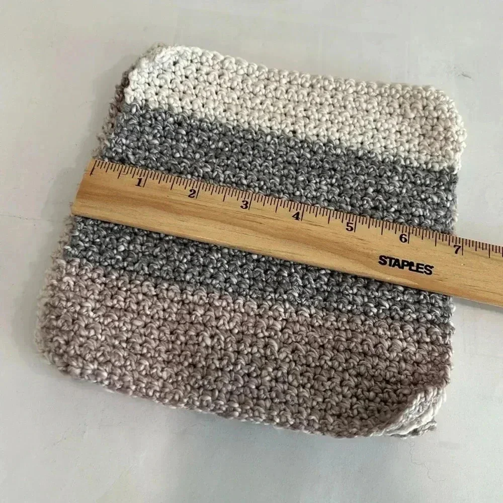 Hand Crocheted Washcloth/Dishcloth - Set of 3
